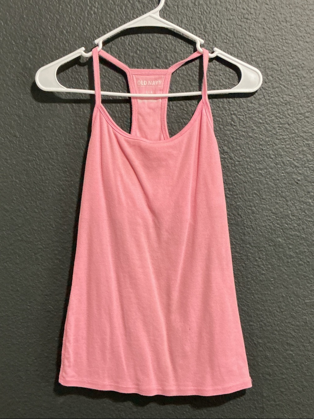 Old Navy Pink Racerback Tank Top with Slim Straps